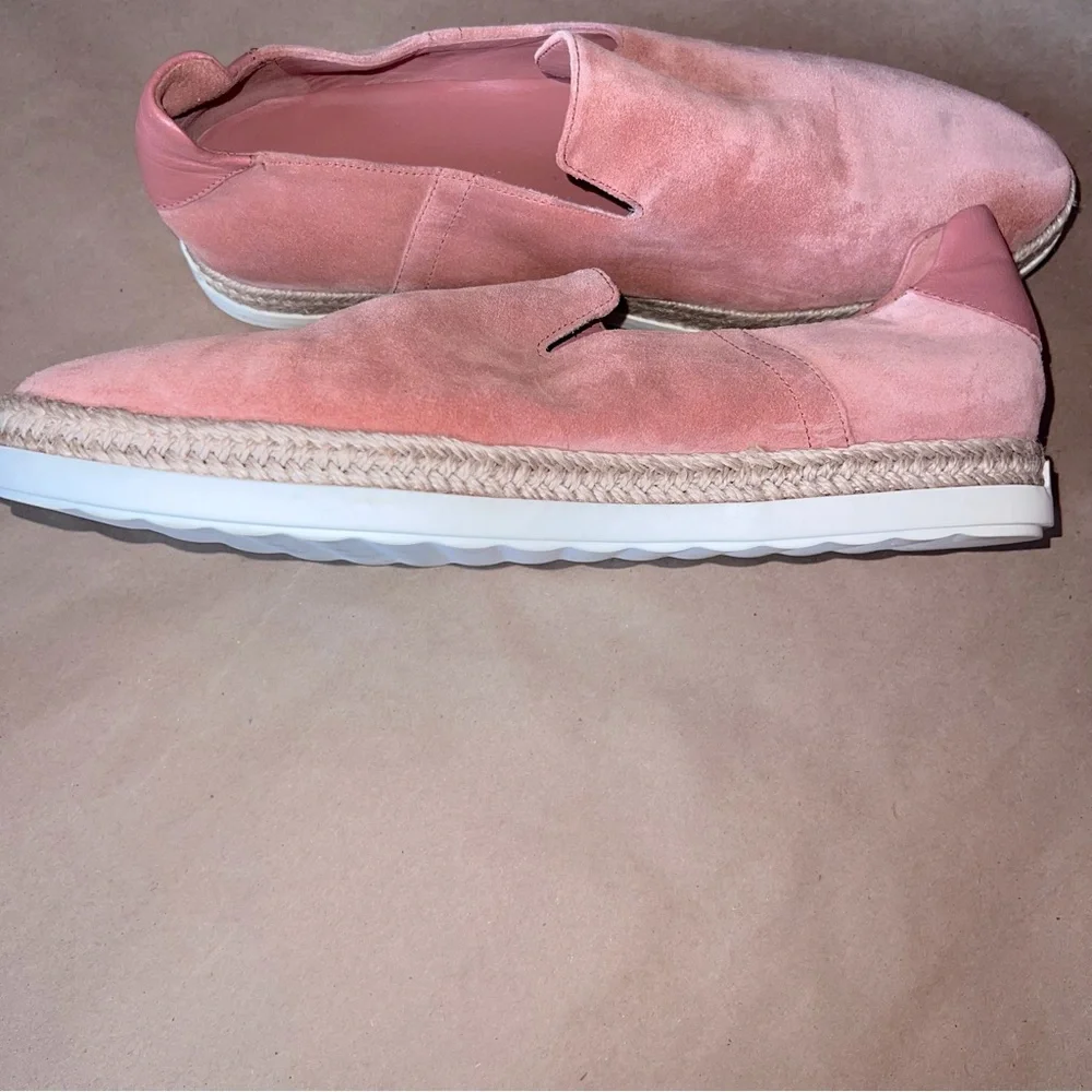 Vince Dillon Sneaker Terracotta Rose SZ 9 Suede Slip On Preppy Classic Casual - Picture 11 of 13
